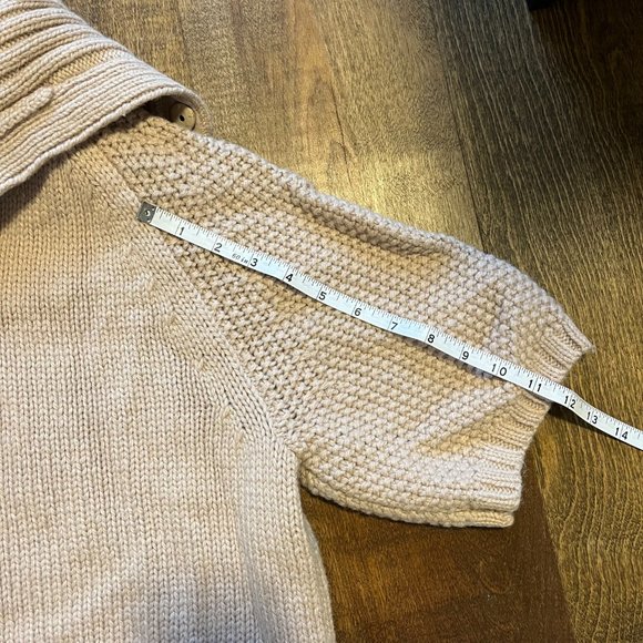 Ann Taylor Soft Neutral Pink Alpaca/Merino Wool Sweater Cardigan w/ Snap Close - Picture 8 of 12